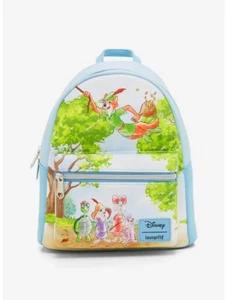 Loungefly Disney Robinhood Robin Hood Flying Mini Backpack Tagalong Toby Turtle  - Picture 1 of 8