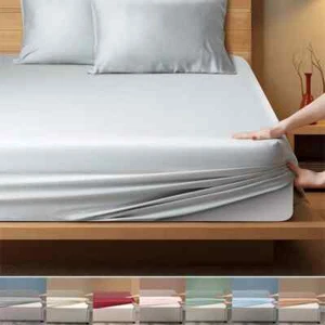 High Quality Fitted Sheet 100% Bamboo Mattress Cover with Elastic Band Bed Sheet - Picture 1 of 35