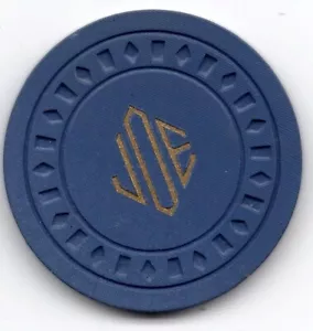 Unidentified Casino Chips: (JOE) 100.00 Blue - Picture 1 of 2