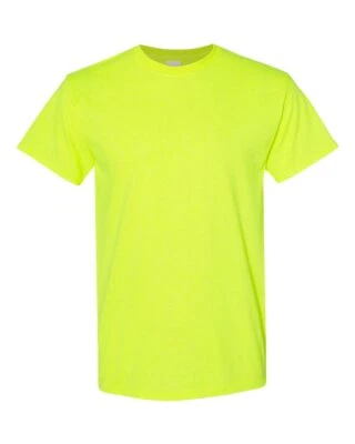 Work Safety T-Shirt Gildan 50/50 Cotton/Polyester Orange and Green Colors Shirts - Image 1 of 4
