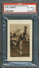 1923 V100 Willard's Chocolate Slim Harriss PSA 6.5 Philadelphia Athletics