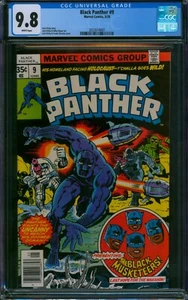 Black Panther #9 ❄️ CGC 9.8 WHITE PGs ❄️ Jack Kirby Black Musketeers Marvel 1978 - Picture 1 of 3