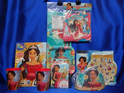 Latino Elena of Avalor Party Set # 14 Plates Tablecover Invites Banner Tattoos - Image 1 of 4