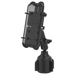 RAM Stubby Cup Holder Base Mount with Quick-Grip XL Large Phone Holder - Picture 1 of 6