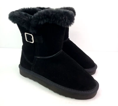 Botas de invierno Style & Co Tiny2 para mujer talla 6 de cuero negro media pantorrilla piel sintética nieve Foto 1 de 4