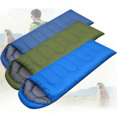 4 Season Outdoor Camping Envelope Sleeping Bag Waterproof Warm Adult Hiking US - Image 1 of 4