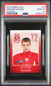 2011 Sereal KHL Stickers VIT19 19 Artemi Panarin PSA 10 Gem Mint Rookie RC Pop 5 - Picture 1 of 2