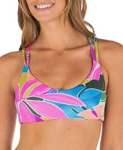 Hurley X6666 Juniors' Max Isla Strappy Pullover Bralette Bikini Top, Multi, XL - Picture 1 of 4