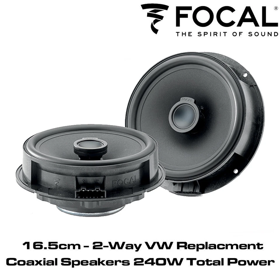 Focal ICVW165 - 6.5" 16.5cm - 2-Way VW Replacment Coaxial Speakers 240W Total  - Image 1 of 1
