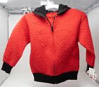 Mickey Mouse Girls Jacket w/ Hood Red Quilted  NWT Disney XS S M XL