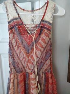 Miss Me Women's Boho Sleeveless Dress Size Medium Multicolor - Picture 1 of 4