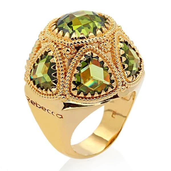 Nuevo Anillo Vibrante Rebecca 10.51ctw Hydro Peridot Domed ~ Talla 6 Foto 1 de 1