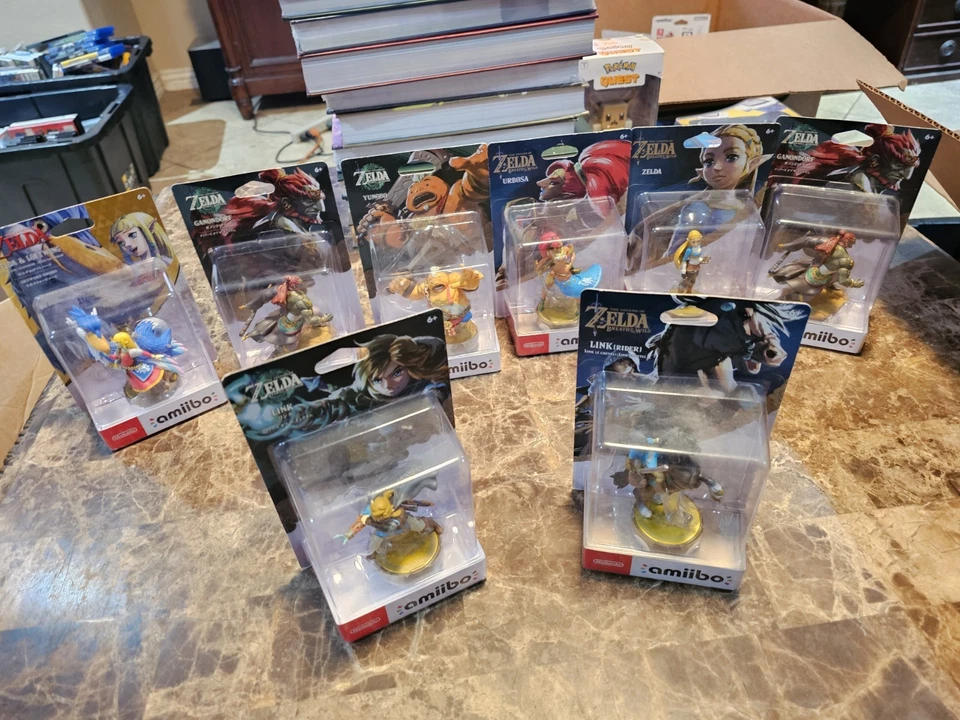 Lote de 8 Amiibo Legend of Zelda Link Ganondorf Yunobo Loftwing Urbosa Rider **NUEVO** Foto 1 de 4
