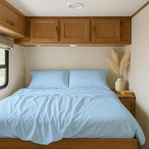 RV Bunk XL Sheets 42x80, 100% Egyptian Cotton 4-Piece Camper Bedding Set, Fit... - Bild 1 von 8