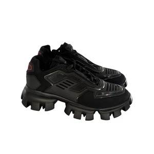 Prada Sneakers CloudbustThunder Uomo US Taglia 9 Nero Rosso Maglia Gomma - Foto 1 di 11