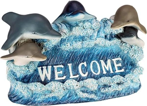 Dolphin Welcome statue sign outdoor - Picture 1 of 2