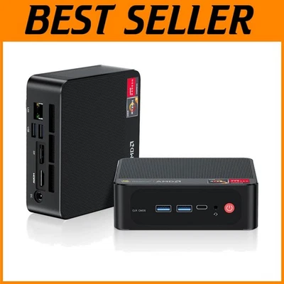 4K Mini PC with AMD Ryzen 7 5825U, 16GB RAM & 500GB NVMe, Triple Display Support - Image 1 of 4
