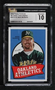 2023 Topps Archives /69 Mark McGwire #69TH-42 CGC 10 Gem Mint - Picture 1 of 3
