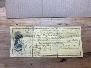 28 ottobre 1900:Leggi banconota promessa fosfato Co. $33,75 Springfield Tn B19 - Foto 1 di 8