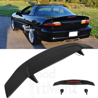 Matte Black 52" Rear Trunk Spoiler Wing w/ LED Light For Chevy Camaro SS 1993-02 — 第 1/4 张图片