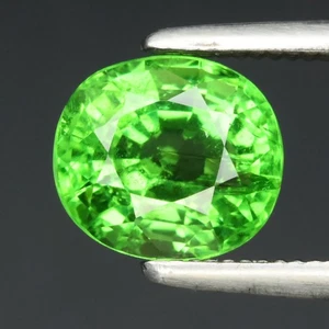 💎 Granate Tsavorita Verde Vibrante Natural Ovalado 1.43ct 6.7x6mm - Gema Tanzania - Imagen 1 de 4