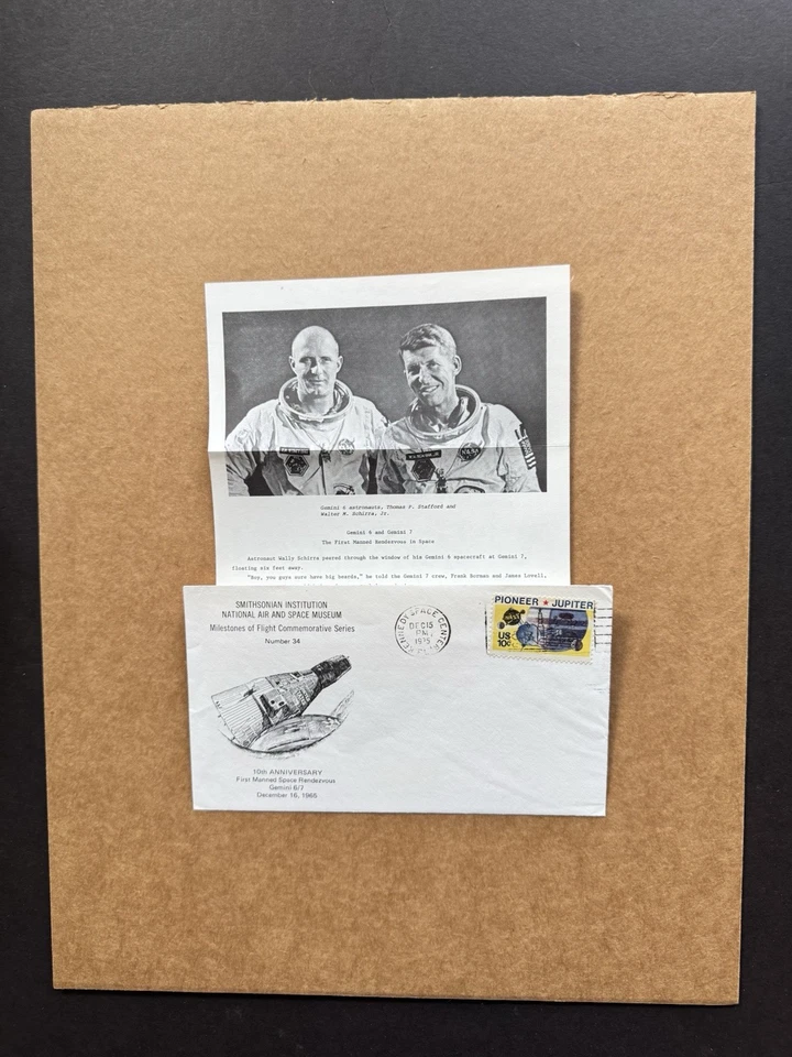 US 1975 Flight Millstone Cover#34 +1st Manned-Space Gemini 6+7 Mission +Info - Image 1 of 1