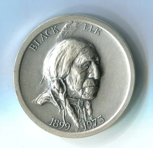 Mount Rushmore Black Elk, 999 Silver, Medallic Art Co. Danbury, CT - Picture 1 of 10
