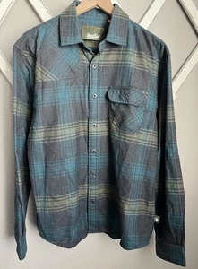 Howler Bros Herren M kariertes Flanell Button Down Langarm Hemd - Bild 1 von 9