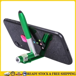 4 In 1 Multifunction Ballpoint Pen with LED Light Folding Phone Holder (Green) ~ - Bild 1 von 10