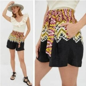 Pantalones Cortos Anthropologie de Lino Cintura Alta en S - Imagen 1 de 10