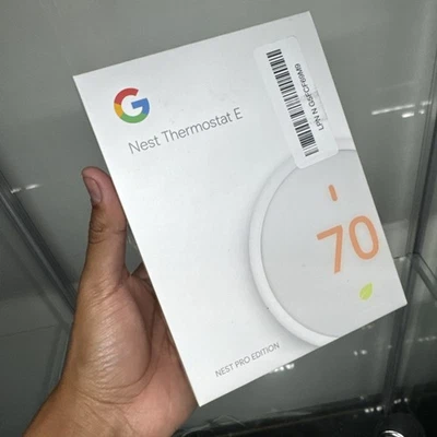 Google Nest Thermostat E Pro Edition New Open Box Model A0063 ( T4001ES) White * - Image 1 of 4