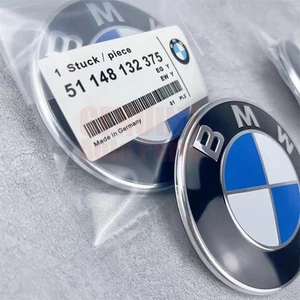 BMW Emblem Badge Logo 82mm 74mm Front Rear Hood Trunk Replacement for 1 3 5 7 Se - Picture 1 of 8
