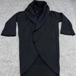 Bryn Walker Strickjacke Damen M schwarz Bio Baumwolle Bambus vorne offen Schal Weste - Bild 1 von 15