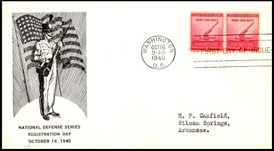 900 Davenport Cachet, 1940 NATIONAL DEFENSE FDC sealed flap - Image 1 of 3