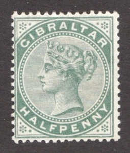 1898 Gibraltar Sc #9 - Halfpenny ½p Queen Victoria - MH postage stamp Cv$14.50 - Picture 1 of 1