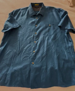 Camisa Ted Baker London Para Hombre Lino Turquesa Oscuro Talla 7 (2x) Abotonada - Imagen 1 de 6