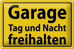 Blechschild Verbotsschild 30x20cm Garage Tag Nacht freihalten - Bild 1 von 5