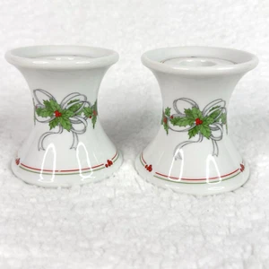 The Toscany Collection Vintage Candlestick Holders Set of 2 Christmas Holiday 3" - Picture 1 of 9