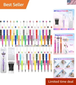 150 Pieces DIY Beadable Pen Bulk Kit – 50 Plastic Ballpoint Pens with Refills... - Picture 1 of 9