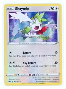 Pokemon Chilling Reign - Shaymin Base Set Holo 123/198 NM Pack Fresh - Picture 1 of 2