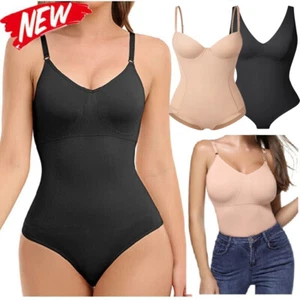 Women Shapewear Thong Bodysuit Firm Tummy Control Body Shaper Underwear Slimming - Picture 1 of 58