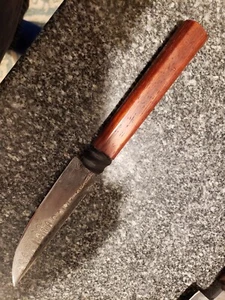 4-1/2 Inch Damascus Petty Knife With A Paduak Handle - Picture 1 of 7