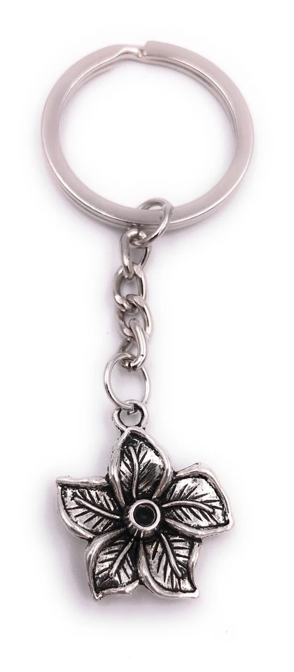 Flower Sumpfblume Key Ring Pendant Silver Metal - Image 1 of 1
