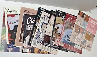 Cross Stitch Patterns Lot of 10 for Sweatshirts and Afgans, Leisure Arts, Imagin - Image 1 of 4