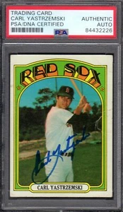 1972 TOPPS #37 Carl Yastrzemski SIGNED AUTOGRAPH CARD PSA / DNA AUTHENTIC - Picture 1 of 2