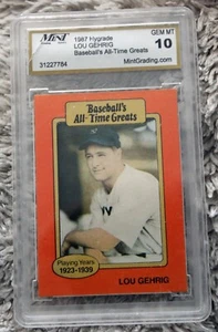 (11) 1987 Baseball's LOU GEHRIG All-Time Greats Orange MINT 10 GEM Mint - Picture 1 of 6