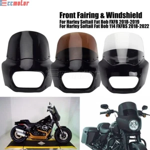 Club Style Front Fairing &Windshield Kit For Harley Fat Bob FXFB FXFBS 2018-2024 - Picture 1 of 30