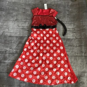 Mädchen Disney Minnie Mouse Kleid Kostüm XL Halloween Verkleiden - Bild 1 von 6