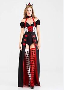 Womans Red Hearts Poker Queen Outfit