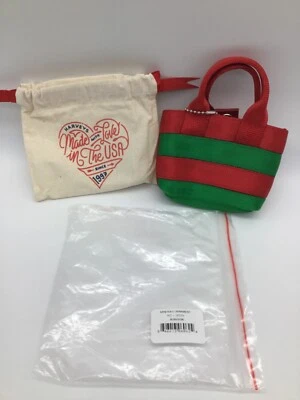 Harvey's Mini Bag Ornament Red & Green With Dust Bag & H Hang Tag - Image 1 of 4